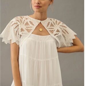 Coreylynn Carter White Lace Romantic Capelet